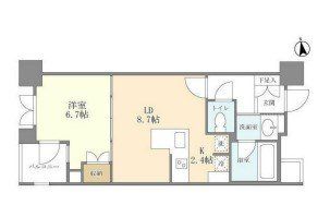 シティハウス東京新橋の間取り