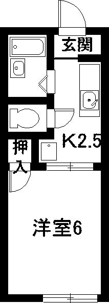 大府市東新町のアパートの間取り