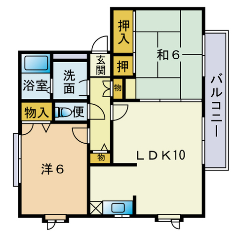 ベルヴィ立花Ｂ棟の間取り