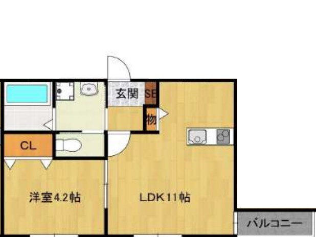 高砂市曽根町のアパートの間取り