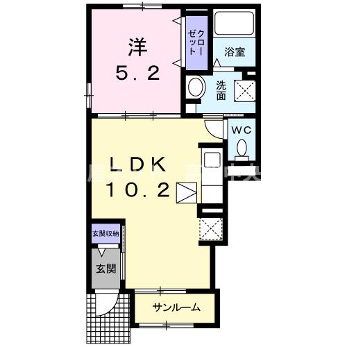 ボヌール高岡Ａの間取り