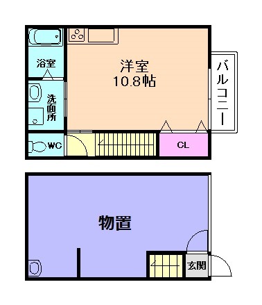 大阪市住之江区西住之江のアパートの間取り