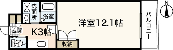 広島市中区堺町のマンションの間取り