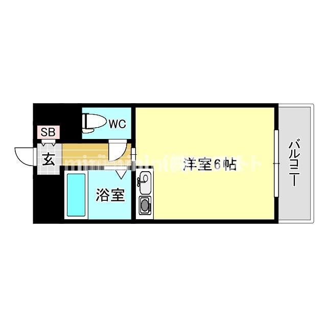 大阪市浪速区幸町のマンションの間取り