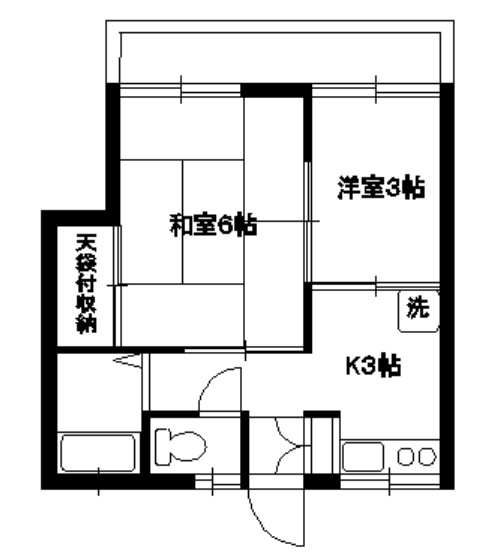 板橋区向原のアパートの間取り