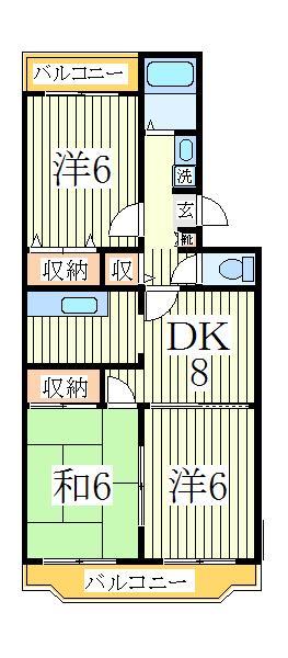 柏市西原のマンションの間取り