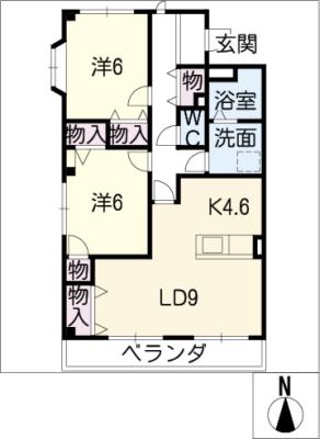 シルクピア大西　Ａの間取り