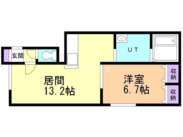 スクエア５・３の間取り