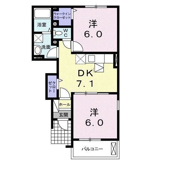 本庄市今井のアパートの間取り