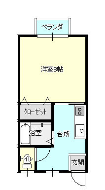 ＹＢコーポラスＣ棟の間取り