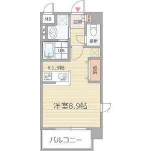 大阪市住吉区長居東のマンションの間取り