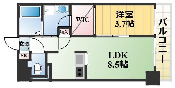 プレサンスNEO長堂アウローラの間取り