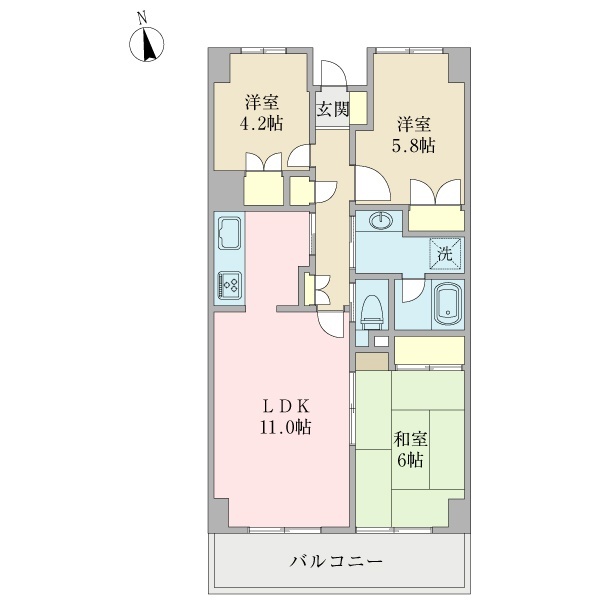 メルヴェーユ上永谷の間取り