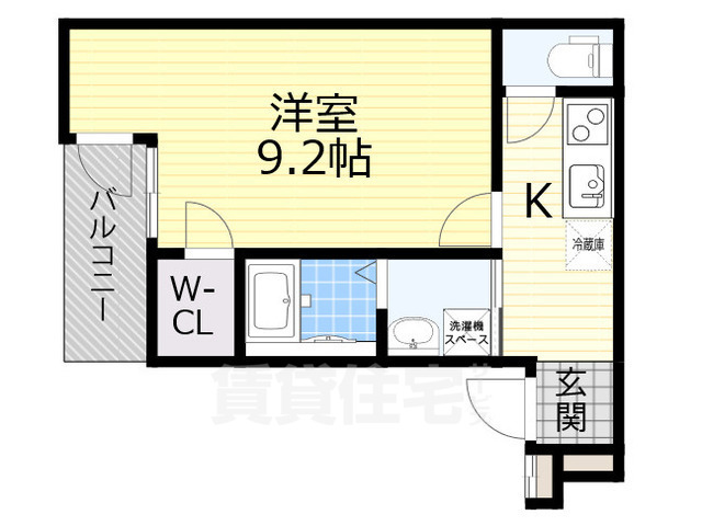 堺市北区中長尾町のアパートの間取り