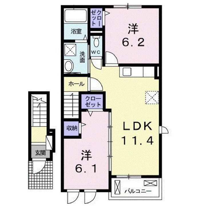 ラフレシールＥの間取り