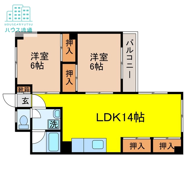 七福マンション銀屋町の間取り