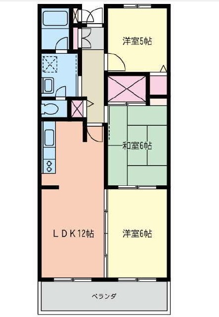 大和市渋谷のマンションの間取り