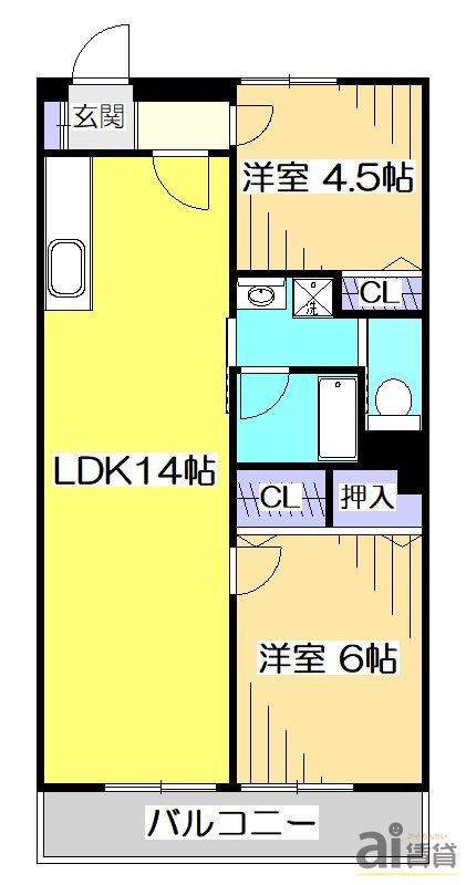 エスペランサ西元町の間取り