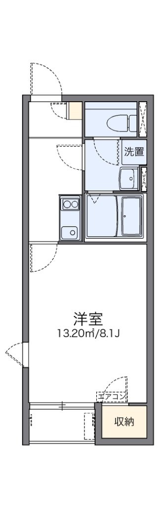 箕面市粟生外院のアパートの間取り