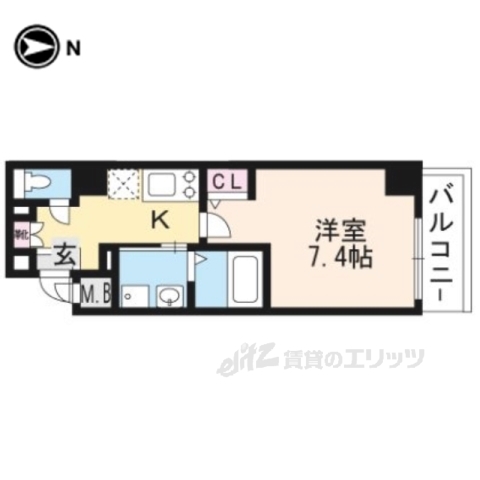 【エスカーサ京都四条梅津の間取り】