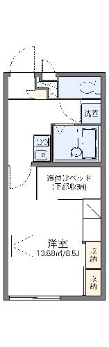 レオパレス輝の間取り