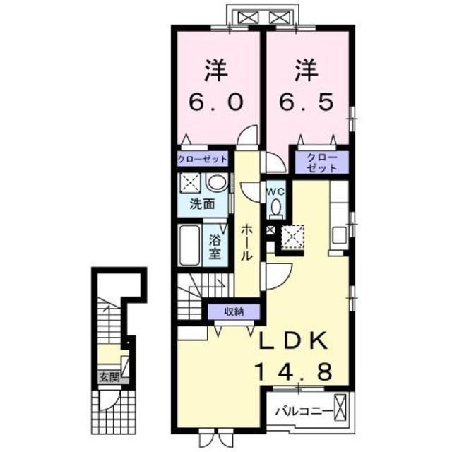 白井市根のアパートの間取り