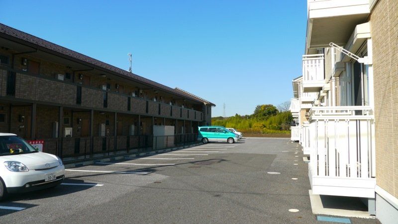 【水戸市酒門町のアパートの駐車場】