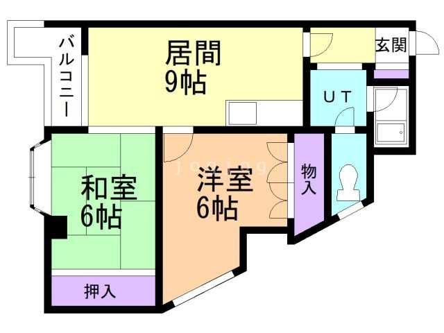 札幌市西区八軒六条東のマンションの間取り