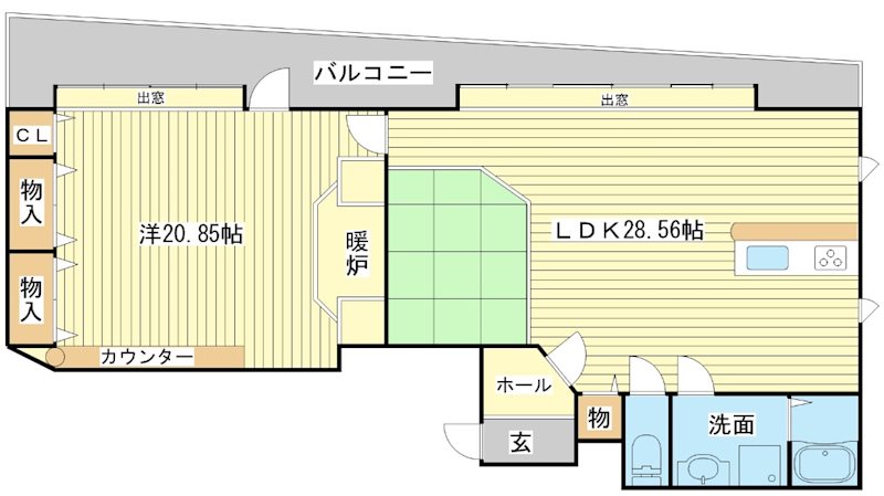 リバレイン上郡の間取り