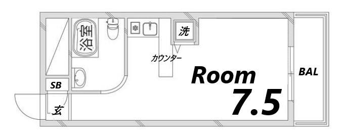 姫路市東延末のマンションの間取り