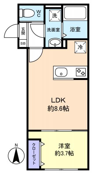 ＫＥＩＡＩ　ＲＥＳＩＤＥＮＣＥ　勝田台の間取り