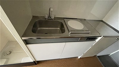 キッチン　1口IHコンロで火を使わず、料理初心者の方にもおすすめです！
