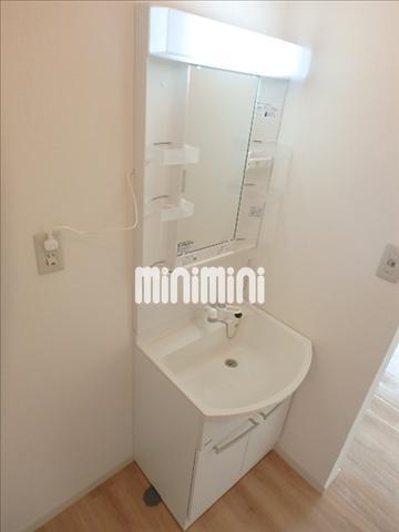 洗面設備　シャンプードレッサー、洗濯機置き場