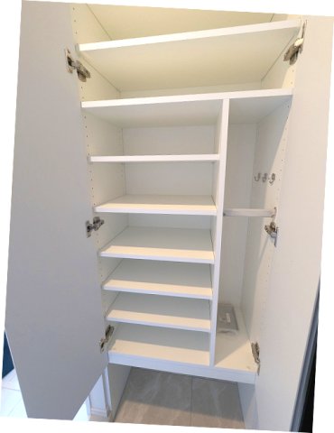 玄関　傘入れ付収納豊富なトールタイプのシューズBOX