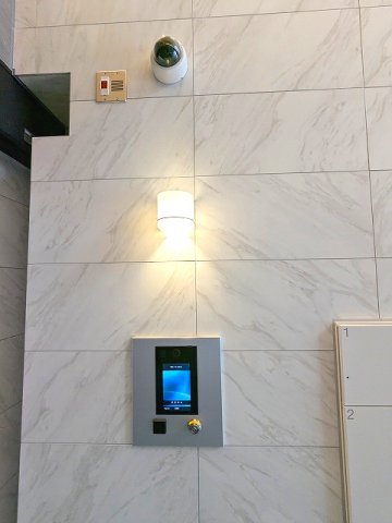 エントランス　タッチキーのモニター付オートロックセキュリティ、防犯カメラセ