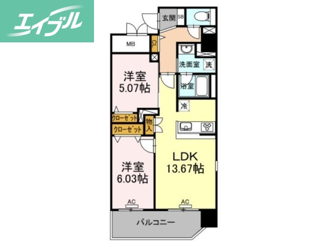 TWIN TOWERS Selinaの間取り写真