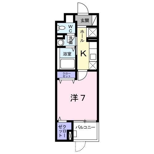 京王線 高幡不動駅 徒歩9分 4階建 築8年の間取り写真