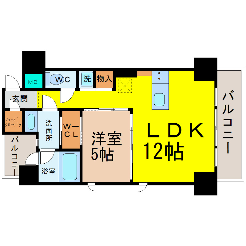 名鉄名古屋本線 山王駅 徒歩9分 10階建 築13年の間取り写真