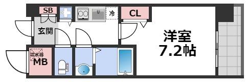 地下鉄中央線 堺筋本町駅 徒歩6分 15階建 築20年の間取り写真