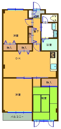 ヘリオス天神町レジデンスの間取り