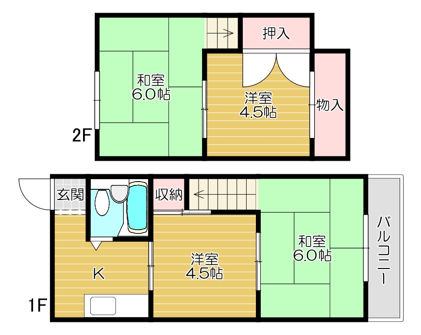 守口市八雲東町のマンションの間取り