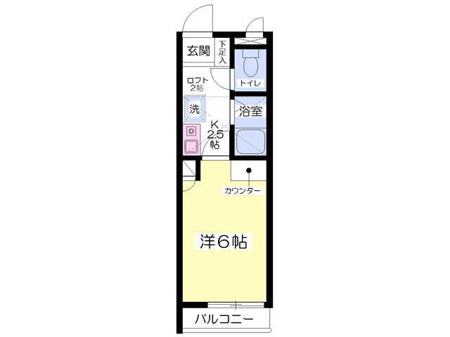 松山市古川北のアパートの間取り