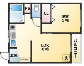 大阪市平野区西脇のマンションの間取り