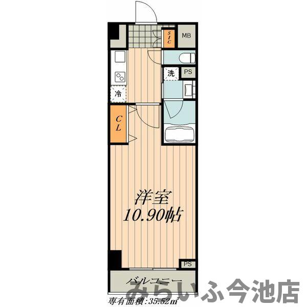 名古屋市千種区千種のマンションの間取り