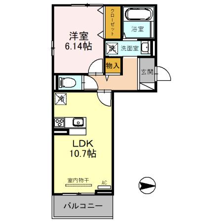 大津市勧学のアパートの間取り