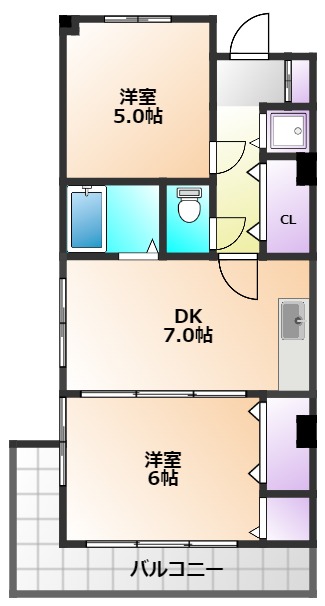 東久留米市前沢のマンションの間取り