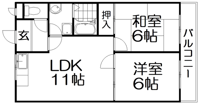 男山オークマンションの間取り