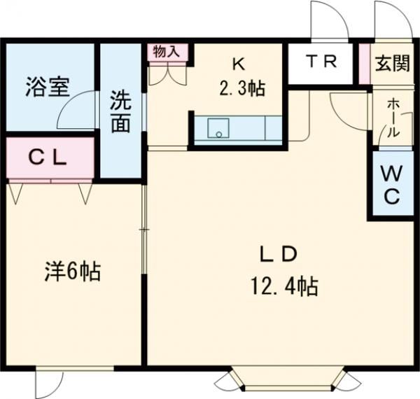 旭川市南三条通のアパートの間取り