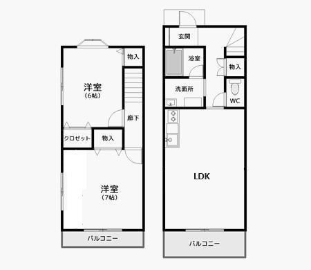 スマイルタウンの間取り