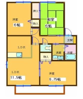 クローバーハイツIの間取り